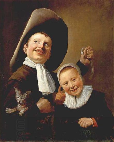 Judith leyster A Boy and a Girl with a Cat and an Eel oil painting picture